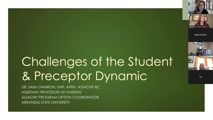 Challenges of the Student &amp; Preceptor Dynamic, Dr. Damron