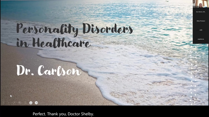 Personality Disorders in Healthcare, Dr Carlson