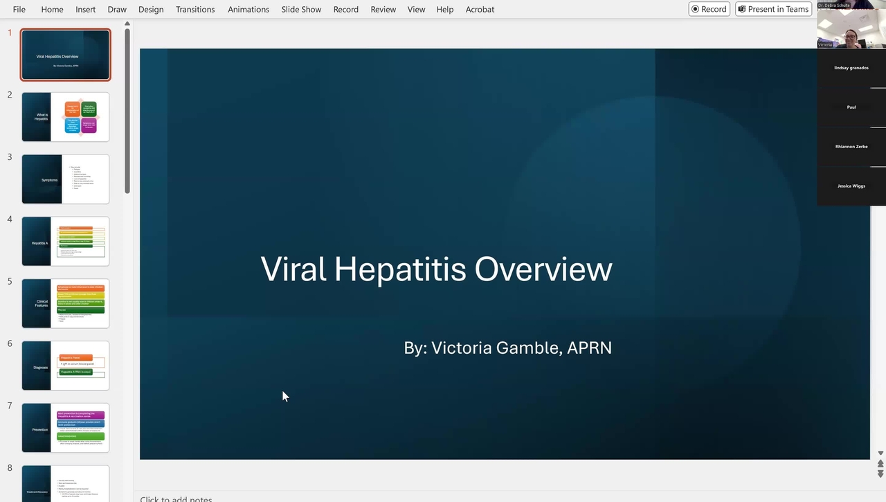 Diagnosis, Eval,  and Treatment of Hepatitis by Ms Gamble, APRN