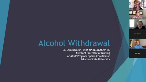 Thumbnail for Alcohol Withdrawal, Dr Damron