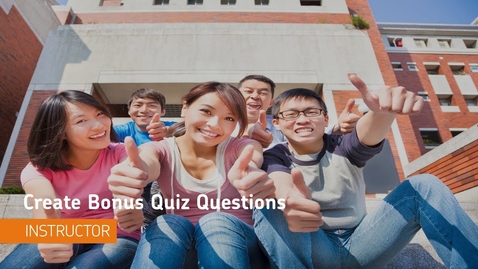 Thumbnail for entry D2L Quizzes - Create Bonus Quiz Questions - Instructor