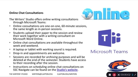 Thumbnail for How to Schedule an Online Chat Writing Consultation