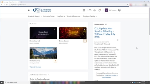 Thumbnail for Adjusting Course Start Date - D2L