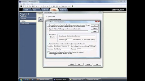 Thumbnail for Respondus 4.0 - Publishing to Desire2Learn