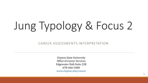 Thumbnail for Jung Typology and Focus 2
