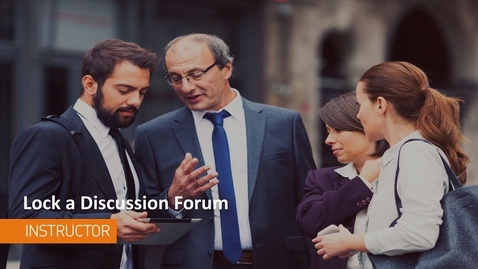 Thumbnail for D2L Discussions - Lock a Discussion Forum - Instructor