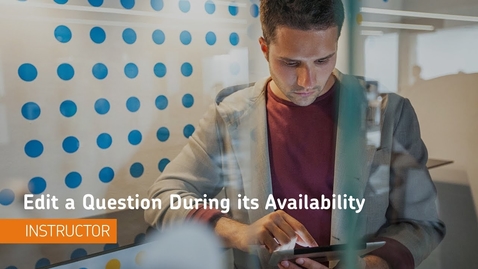 Thumbnail for entry D2L Quizzes - Edit a Question During its Availability - Instructor