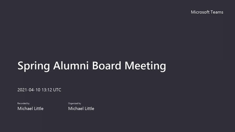 Thumbnail for entry Spring Alumni Board Meeting Recording1