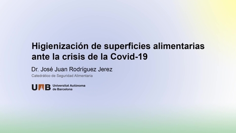 Miniatura para Higienización de superficies alimentarias ante la COVID-19