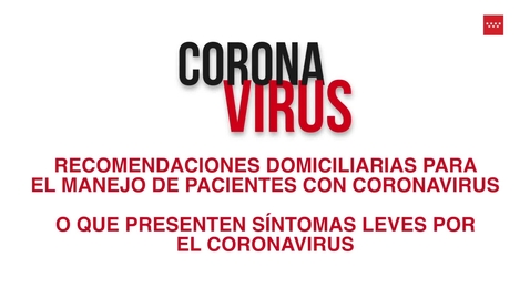 Miniatura para Recomendaciones domiciliarias en el manejo de pacientes con coronavirus o con síntomas leves