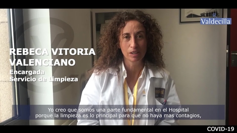 Miniatura para Rebeca Vitoria Valenciano, encargada del Servicio de Limpieza