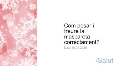 Miniatura para la entrada Com posar i treure la mascareta correctament