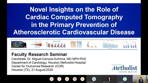 Thumbnail for entry Novel Insights on the Role of Cardiac Computed Tomography in the Primary Prevention of Atherosclerotic Cardiovascular Disease by Miguel Cainzos-Achirica, MD, PhD, MPH 08.21.20