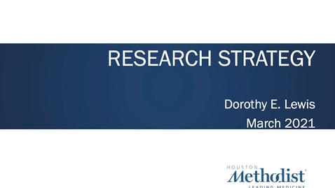 Thumbnail for Research Strategy 3.16.21