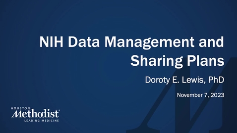 Thumbnail for 01.23.24 How to Develop a Data Sharing Plan