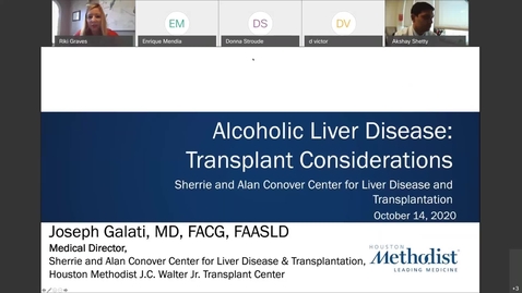 Thumbnail for entry Alcoholic Liver Disease: Transplant Considerations - 10.14.20