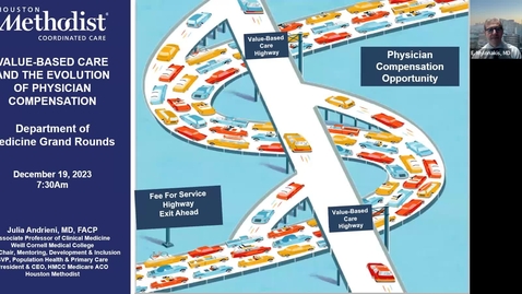 Thumbnail for Medicine Grand Rounds with JULIA ANDRIENI, MD, FACP, “VALUE-BASED CARE OUTCOMES AND EVOLUTION OF PHYSICIAN COMPENSATION”