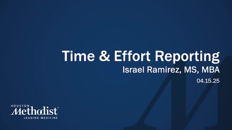 Thumbnail for 04.15.25 Time and Effort Reporting