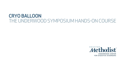 Thumbnail for entry The Underwood Symposium Hands-On Course: Cryo Balloon – Dr. Hemant Goyal