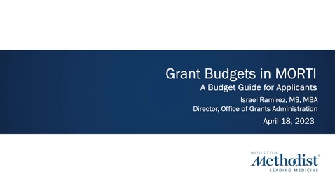 Thumbnail for 04.18.2023 Grant Budgets In MORTI