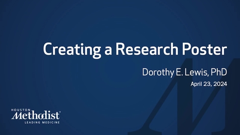Thumbnail for 04.23.24 Creating a Research Poster