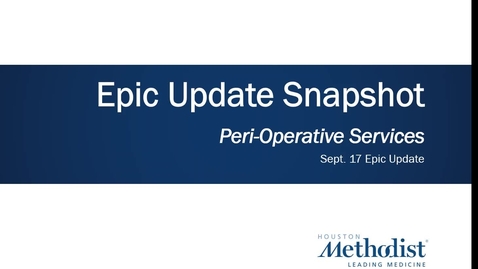 Thumbnail for entry Perioperative Services Snapshot September17 Update.