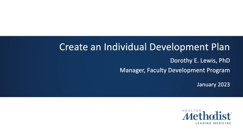 Thumbnail for 1.31.2023 Individual Development Plan