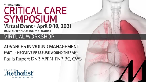 Thumbnail for Advances in Wound Management pt 3 - Negative Pressure