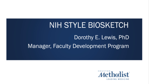 Thumbnail for entry NIH Biosketch/CV 08.17.21