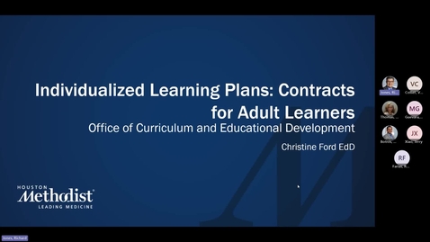 Thumbnail for Education Series 31: 11.15.2024 - Individual Learning Plans (ILPs) - Christine Ford, Ed.D - OCED-20241115_114306-Meeting Recording