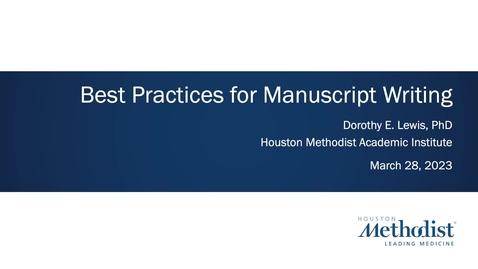Thumbnail for 3.28.23 Intro to Manuscript Prep