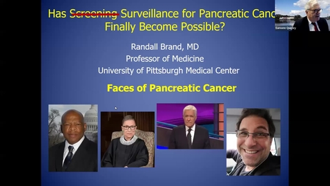 Thumbnail for entry Medicine Grand Rounds with Randall Brand, MD, Has Screening for Pancreatic Cancer Finally Become Possible?