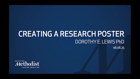 Thumbnail for 05.06.25 Creating a Research Poster