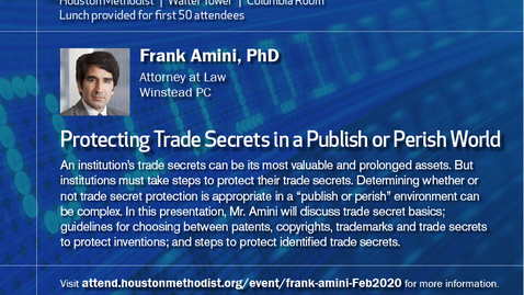 Thumbnail for entry Lunch and Learn Lecture Series with Frank Amini, PhD 2.26.20