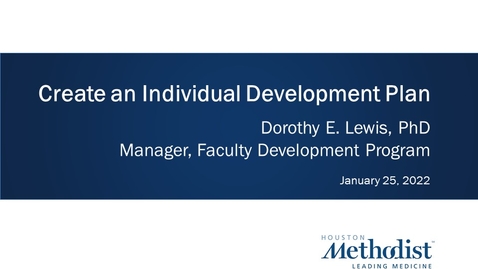 Thumbnail for Individual Development Plan 01.25.22