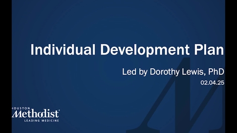 Thumbnail for 02.04.25 Individual Development Plan