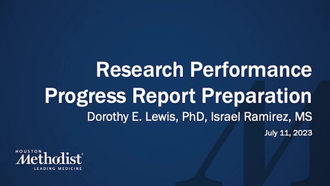 Thumbnail for 07.11.23 NIH Research Performance Program