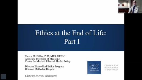 Thumbnail for Education Series 34: 02.21.25 - Ethics at the End of Life (Part I)