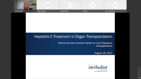 Thumbnail for entry Liver Center CE WebEx Series Hepatitis C Treatment in Organ Transplantation-20210818 2200-1