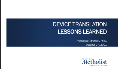 Thumbnail for 11: Device Translation- Lessons Learned 10.27.21