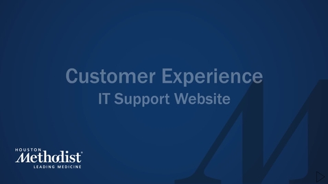 Thumbnail for entry ServiceNow Customer ExperienceForIT-IT Support Website eLearning