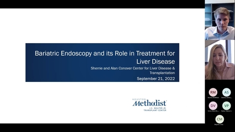 Thumbnail for entry Liver Center CE Series_ Bariatric Endoscopy and its Role in Treatment for Liver Disease 2022-21-09