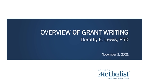 Thumbnail for Introduction to NIH Grant Components 11.02.21