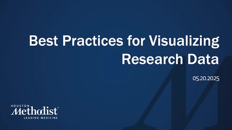 Thumbnail for 5.20.25 Best Practices for Visualizing Research Data