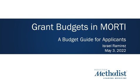 Thumbnail for entry Grant Budget Basics 05.03.22