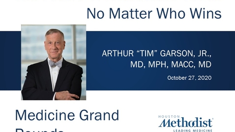 Thumbnail for entry Future of Healthcare Costs with Tim Garson, Jr,  MD, MPH  10.27.20