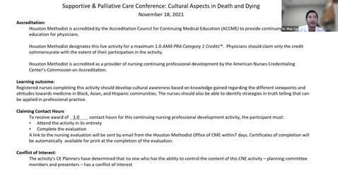 Thumbnail for Cultural Aspects in Death and Dying - 11.18.21