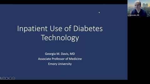Thumbnail for Medicine Grand Rounds, Inpatient Use of Diabetes Technology, Georgia M. Davis, MD