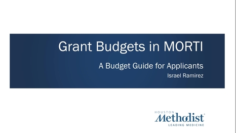 Thumbnail for entry Grant Budget Basics Lecture 08.24.21