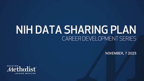 Thumbnail for NIH DATA SHARING PLAN 11.07.23